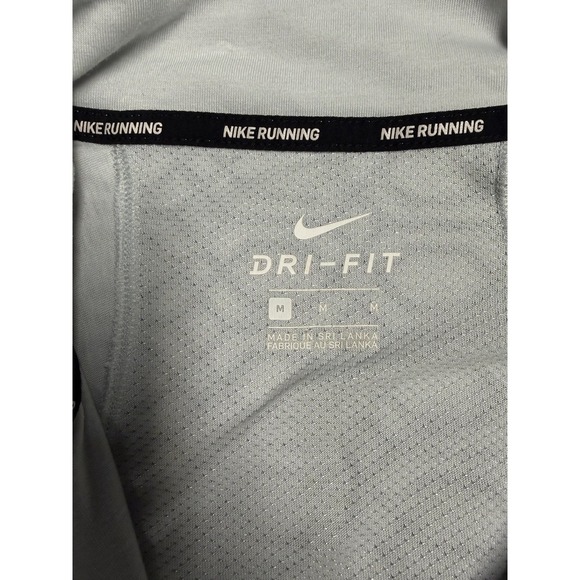 Nike Running Mens M Dri-Fit 1/4 Zip Short Sleeve Athletic Top - Picture 2 of 3